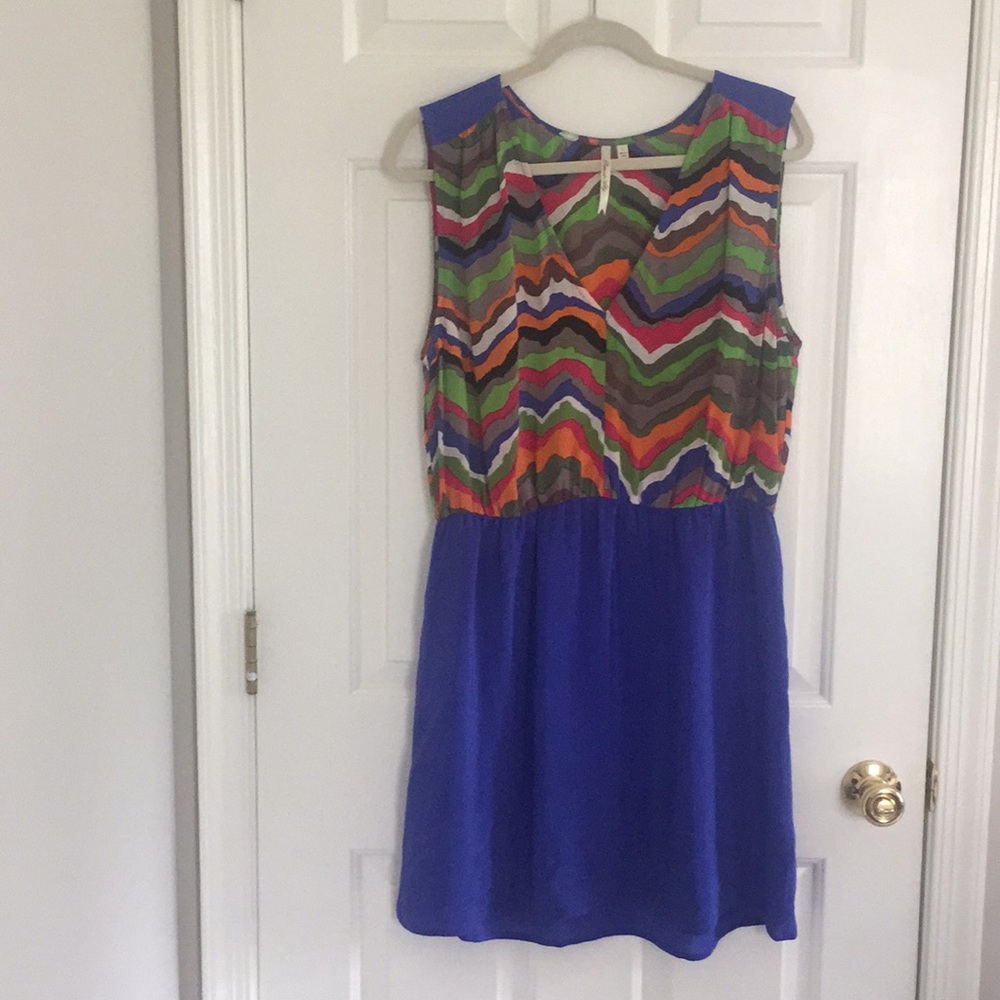 Mulit color silk dress